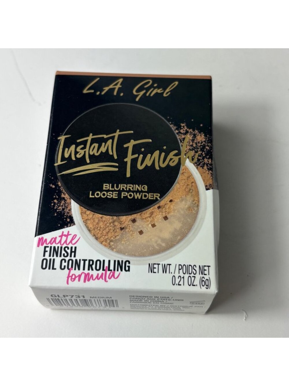 L.A. Girl Instant Finish Blurring Loose Powder Medium 6g Matte Oil Control